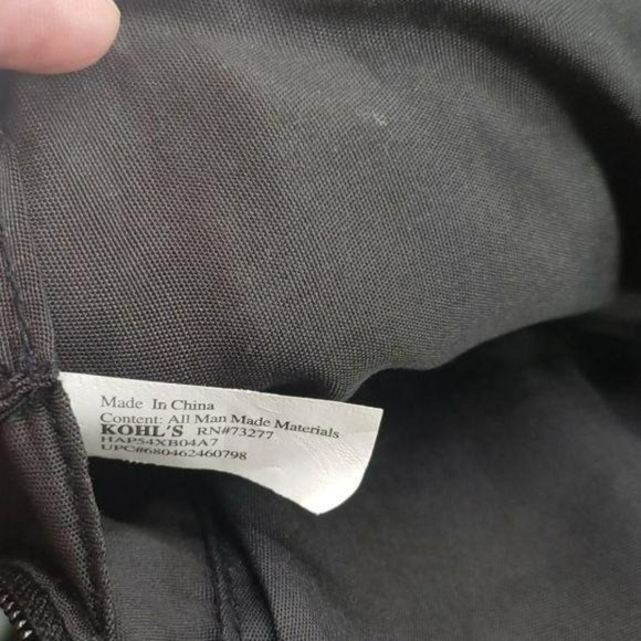 Apt. 9 Lock and Key Accent Black Vinyl Zip Up Purse Handbag - Picture 8 of 8